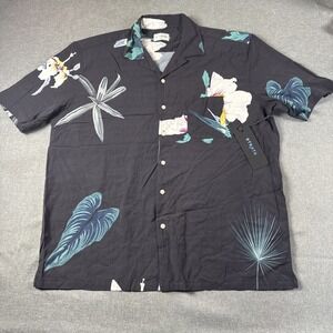 Strata Short Sleeve Floral Pattern Mens XL Short Sleeve Button Up